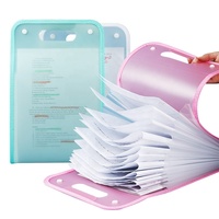 Carpeta de Archivos A4 al por Mayor, Organizador de Archivos Tipo Acordeón Portátil de Gran Capacidad con 13 Bolsillos y Asa para Almacenamiento de Documentos