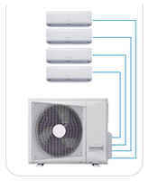 Transporteur HVAC 220V 60HZ double 2 3 4 zones tonne HP Multi Split Type unité de système AC central VRF VRV onduleur climatiseur