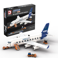 NOUVEAU Deke Chuangxiang 80008 Airbus A380 Modèle d'avion en plastique Blocs de construction Jouet d'assemblage éducatif à l'échelle 1:36 Cadeau