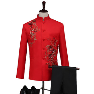 Nuevo traje de actuación transpirable de otoño tejido <span class=keywords><strong>para</strong></span> <span class=keywords><strong>hombre</strong></span>, traje ajustado de escenario Formal, traje de coro de anfitrión <span class=keywords><strong>juvenil</strong></span> - Product Image 5