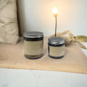 Velas perfumadas de lujo personalizadas al por mayor en tarro de cristal brillante cera de soja para Navidad Año Nuevo y regalos del Día del Padre festivales - Product Image 1