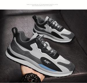 Zapatillas de running Agaran de cuero para hombre, novedad primavera 2026, con suela gruesa elevada, versátiles y a la moda (estilo papá) - Product Image 3