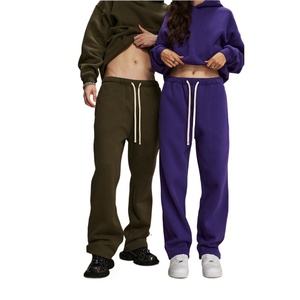 Pantalon de survêtement molletonné unisexe de haute qualité avec logo personnalisé, taille mi-haute, épais, pour la gym, les voyages, décontracté, style <span class=keywords><strong>hip</strong></span>-hop - Product Image 1