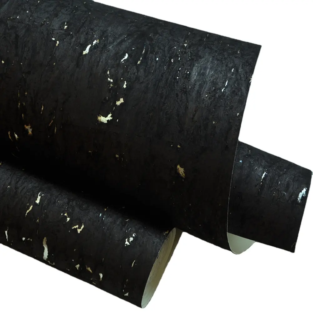 MYWIND الكوفيرينج أسود مع معدني الفلين ورق حائط الخشب الطبيعي تصميم الحديثة شحذ ديكور جدار طلاء