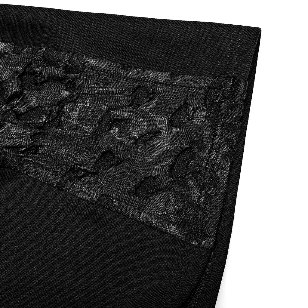 PUNK RAVE WS-512WJ 2022 New Wholesale Fashion Accessories Original Design Winter Knit Black Long Hooded Men Scarf