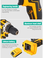 Tournevis électrique bivolt 30nm rechargeable 12V et perceuse électrique avec batterie li-ion