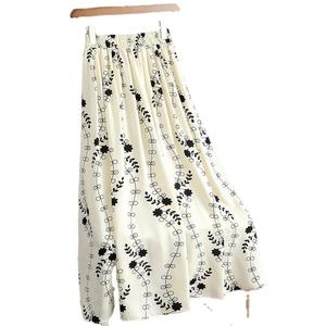 Falda de gasa de cintura alta para mujer Midi Floral estilo coreano Premium Modest V Streetwear ventas de ropa verano 2025 faldas femeninas - Product Image 5