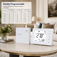 Termostato Inalámbrico Digital Programable con Pantalla LCD para Hogar Inteligente WIFI Toupwell, ABS 230V, Control Remoto por PC a través de Teléfono Móvil