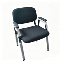 Chaise de bureau en tissu pour personnel, réglable en hauteur, pivotante, avec base en traîneau et accoudoirs en PP, idéale pour les visiteurs et les salles de conférence - Vente en gros