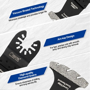 Diamond Oscillating Tool Blade Multi Tool Mortar Cutting Saw Blade Diamond Swing Oscillating Saw Blade for Grit <strong>Grout</strong> <strong>Removal</strong> - Product Image 5