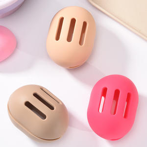 <b>Hot</b> Sale Wholesale High Quality Beauty Egg Holder Make up Case Stand <b>Container</b> Silicone Makeup Sponge Silicone Make up Holder - Product Image 4