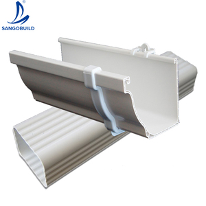 High quality PVC rain gutter for roof drain, 5.2inch and 7inch big volume plastic rectangular rain water collector