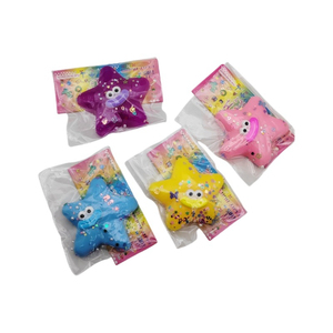 Jouet anti-stress à presser en forme d'étoile de mer pentagramme mignon et moelleux, avec colle liquide et bouche amusante, pour enfants et adultes - Product Image 5