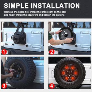 Rueda LED Tercera luz de freno Anillo LED Luz Neumático de rueda de repuesto Freno Luz trasera para <span class=keywords><strong>Ford</strong></span> <span class=keywords><strong>Bronc</strong></span> 2/4-Door 2022 2023 - Product Image 3