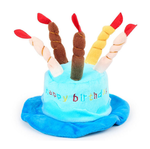 Peluche de fête pour animaux de compagnie jouet pour <span class=keywords><strong>chien</strong></span> chiot chat chapeau d'<span class=keywords><strong>anniversaire</strong></span> accessoires de déguisement vente en gros - Product Image 1