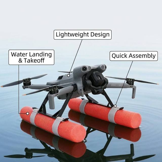 Water Floating Foam ABS Buoyancy Rod Kit for Drone Landing Gear with Heightened Buoyancy Takeoff & Gimbal Protection Accessories