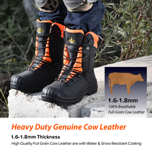 CE-Zertifizierte Klasse 1 Wasserdichte Logger-Baumarbeitsstiefel Schnittfeste <span class=keywords><strong>Timberwood</strong></span> Sicherheitsstiefel - Product Image 3