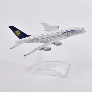 Modelo de Avión de Aleación Fundida a Presión de <span class=keywords><strong>Lufthansa</strong></span> Airlines Airbus A380 a Escala 1/500 de 14 cm con Soporte, Suministro de Fábrica - Product Image 4