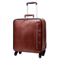 Valise à roulettes en cuir véritable Crocodile, nouvelle tendance de bonne qualité, sac de voyage à roulettes fabriqué en chine, 2022