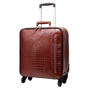 Maleta de viaje de piel auténtica de cocodrilo, Maleta <span class=keywords><strong>Polo</strong></span> con carrito, equipaje, hecho en China, nueva tendencia, 2022 - Product Image 6