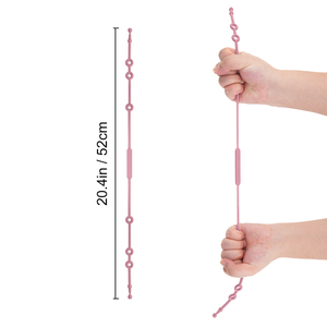 Tongtu Luxury Bpa Free Adjustable Straps Silicone Teether Ring Soft Toy Anti-Lost Chain Babies Kids Solid Color <b>Pacifier</b> Safety - Product Image 4