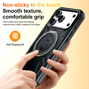 Premium 360 °   <span class=keywords><strong>Coque</strong></span> de protection avec anneau rotatif et béquille pour <span class=keywords><strong>iPhone</strong></span> 17 16 <span class=keywords><strong>Pro</strong></span> <span class=keywords><strong>Max</strong></span> 15 <span class=keywords><strong>11</strong></span>, avec dragonne amovible et <span class=keywords><strong>bandoulière</strong></span> - Product Image 6
