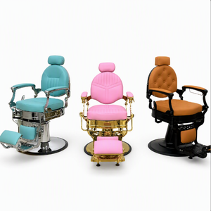 Sillón de Barbería Vintage, Hidráulico y Resistente, con Reposacabezas y Reposapiés Ajustables, Color y Logotipo Personalizables, Venta al Por Mayor para Salones - Product Image 1
