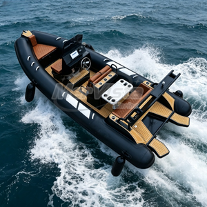 Bateau pneumatique semi-rigide <span class=keywords><strong>de</strong></span> pêche Orca Hypalon 580 <span class=keywords><strong>de</strong></span> 20 pieds en aluminium, best-seller, avec table à manger en ABS - Product Image 1