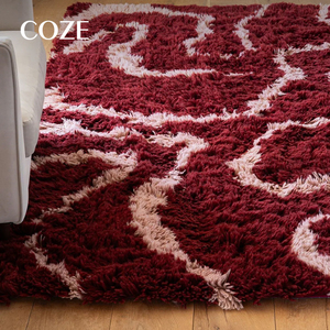 Alfombras Modernas Afelpadas Antideslizantes Hechas a Mano con Pelo Alto <span class=keywords><strong>y</strong></span> Material de Seda Láctea Suave para Dormitorio <span class=keywords><strong>y</strong></span> Sala de Estar - Product Image 4