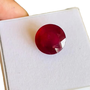 Rubis ovale, traité par cirage/huile, certifié IGI, qualité AA, lustre parfait, 10 mm, 5,50 carats, rouge, pour la fabrication de bijoux, pas cher - Product Image 1