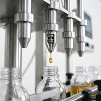 Machine de remplissage linéaire entièrement automatique pour liquides (eau, jus, huile, boissons, huiles essentielles, lait) – 4, 6 ou 8 têtes