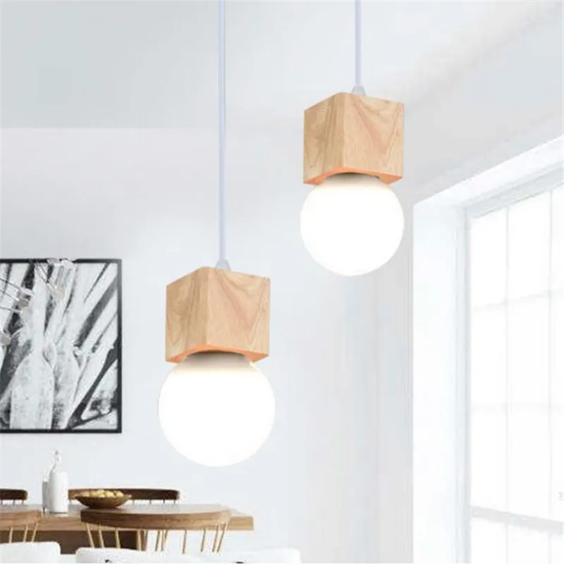 Ogs fabricante lâmpada pendente de madeira, lustre para mesa, sala de jantar, candeeiro, retângulo, suporte para teto