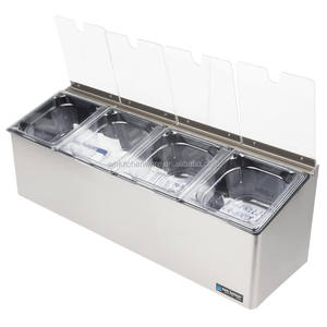 Support à condiments et porte-condiments en acier inoxydable GN de toutes tailles - Product Image 4