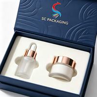 Caja de Regalo Magnética Personalizada, Ecológica, de Cartón Rígido Cuadrado, con Ventana Abatible, Esponja de Algodón Perlado, Cinta con Relieve, para Cosméticos