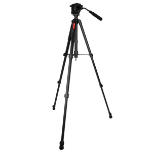 Kingjoy Taşınabilir Alüminyum Pro Video Kamera <span class=keywords><strong>Tripod</strong></span>'u Su Geçirmez Darbeye Dayanıklı Su Terazisi 2kg Taşıma Kapasitesi-Katlanabilir Seyahat Tipi DSLR için - Product Image 4