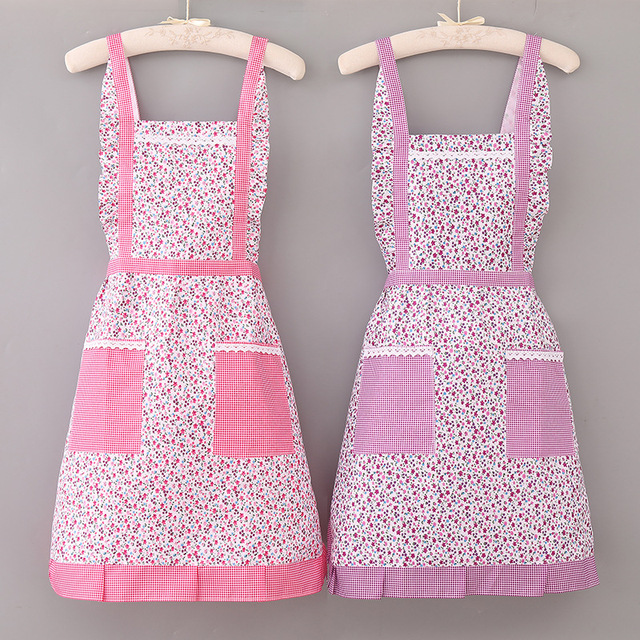 Adult Women Sexy Aprons Kitchen Chef Apron Adjustable Cooking Apron with Pockets