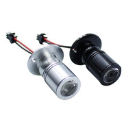 Mini Projecteur LED Encastrable 1W, Argent Aluminium, Plafonnier pour Armoire, Hôtel, Entrepôt, AC85-265V, 2700K, IP20, CE, 50000 Heures, 2 Ans