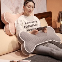Chaise-canapé gonflable en peluche en forme d'os, écologique et créative, pour étudiants, dortoir, coussin de lit, coussin de voiture pour chien, pour le camping