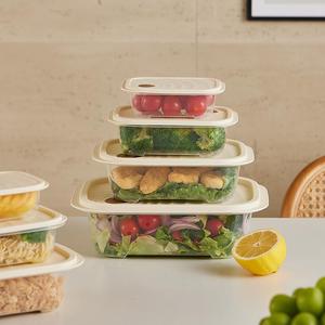 4 PCS 2L + 1.1L + 550ML + 260ML Refrigerador rectangular Plástico de grado alimenticio Microondas Congelador Juego de contenedores de alimentos seguros - Product Image 1