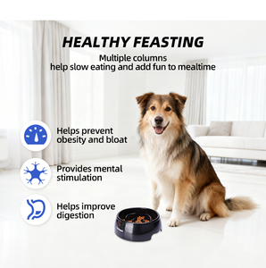 Suprimentos para Animais de Estimação por Atacado, Tigela Plástica para Cães com Design Espiral Anti-Gulping, Grau Alimentício para Cães de Raças Grandes, Médias e Pequenas - Product Image 4