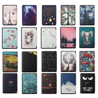 Étui de protection Kindle Paperwhite 5e génération (modèle 2021, liseuse électronique de 68 pouces) avec design peinture à l'huile et fonction veille/réveil pour tablettes