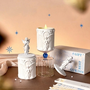 Bougie parfumée artisanale rétro ange, cadeau haut de gamme vintage, parfum de niche longue durée, cire de soja mélangée <span class=keywords><strong>pour</strong></span> chambre à coucher - Product Image 4