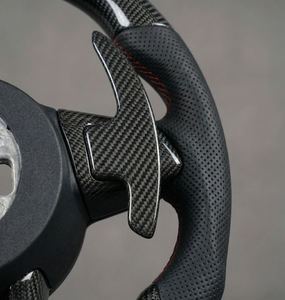 Volant de course personnalisé en cuir et fibre de carbone pour Audi R8 A3 A4 A5 A6 A7 S3 S5 Q5 RS - Ajustement parfait pour les modèles Audi - Product Image 5