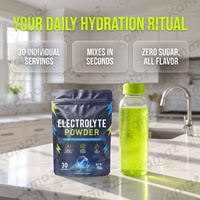 Poudre d'électrolytes pour boisson hydratante, mélange de sodium, potassium, magnésium, vitamine C, sans sucre, pour la performance sportive, marque privée