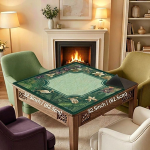 Y Y 2026 Green Automatic Foldable Mahjong Mat Natural Rubber Microfiber Anti Slip Noise Reduction Table Cover America Mahjong Po - Product Image 4