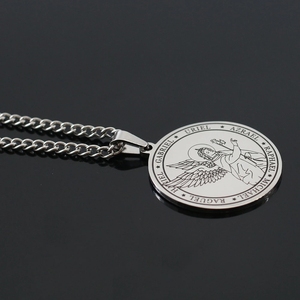 Collier pendentif en acier inoxydable avec médaille d'<span class=keywords><strong>ange</strong></span> ailé, représentant les archanges Azrael, Gabriel, Raphaël, <span class=keywords><strong>Uriel</strong></span> et Michel, bijoux religieux - Product Image 5