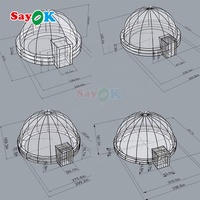 Dôme de planétarium gonflable portable à impression numérique Sayok avec projecteur pour l'école en plein air