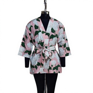 Al por mayor: Kimono Kaftán de Lujo Estampado, 100% Lino, Secado Rápido, Transpirable, Verano, Otoño, Primavera, Precio Competitivo, Última Colección - Product Image 1