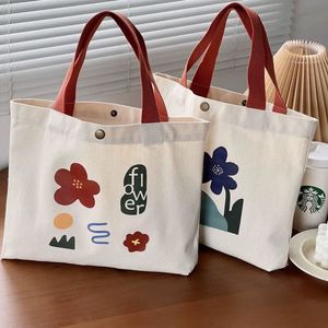 DLBZ Hot Sale Customized Bulk Flower Pattern <b>Large</b> Capacity Fashion Canvas Tote <b>Bag</b> for Shopping - Product Image 3