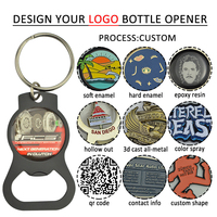 Porte-clés décapsuleur vintage en alliage de zinc argenté et noir, avec logo personnalisé, idéal pour les cadeaux promotionnels et les fans de dessins animés